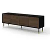 Image de Meubles TV - AC-Déco - Meuble TV à 4 portes Sherwood - Marron/Noir - L 180 cm