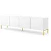 Image de Meuble TV - AC-Déco - Surf - 4 portes - Blanc brillant - Design contemporain