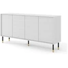 Image de Commode À 4 Portes "sherwood" - Blanc - L 180 Cm
