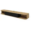 Image de Meuble TV suspendu - AC-DÉCO - Icarus - Beige/Noir - 156 cm - Contemporain/Design
