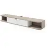 Image de Meuble tv icarus 156, ovale suspendu, chêne sonoma blanc mat