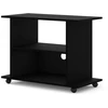 Image de Table Meuble Tv À Roulettes "yogi" - Noir Mat - L 80 Cm