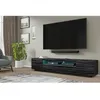 Image de Meuble TV AURA 200 suspendu ou sur pied SAHARA noir + LED