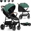 Image de Poussette bébé compacte LIONELO Alexia - De 6 à 36 mois - Capote XXL - Moustiquaire incluse - Vert
