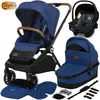 Image de Poussette 3 en 1 LIONELO Mika -Jusquà 22Kg - Pack poussette Nacelle Siège auto et Accessoires - Bleu