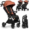 Image de Poussette bébé compacte LIONELO Cloe - Jusquà 22 Kg - Système légère & pliable - Grandes Roues - Marron