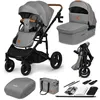 Image de Poussette combinée 2en1 - LIONELO Mari Tour - Jusqu'à 22 kg - Grandes roues - Housse de pluie et plus - Gris