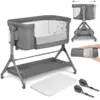 Image de Lionelo leonie plus - lit cododo 3en1 avec matelas - 0-9 kg - hauteur et inclinaison réglables LO-LEONIE PLUS GREY STONE