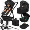 Image de Poussette 3 en 1 LIONELO Bianka -Jusquà 22 kg - Pack poussette Nacelle Siège auto sac et accessoires - Noir