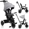 Image de Tricycle évolutif LIONELO Berry - Poussette - Réglable - Jusquà 25 kg - Siège réversible - Sac - Porte-gobelet - Sonnette - Gris