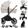 Image de Poussette combinée 2en1 LIONELO Mika Plus - Naissance jusquà 22kg - Pack poussette Duo Nacelle et accessoires - Beige