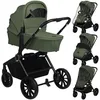 Image de Poussette combinée 2en1 LIONELO Mika Plus - Naissance jusquà 22kg - Pack poussette Duo Nacelle et accessoires - Vert