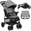 Image de Poussette canne légère LIONELO Emma - Pliage rapide - 6-36 mois - Sac inclus - Grand panier - Gris