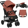 Image de Poussette canne légère LIONELO Emma - Pliage rapide - 6-36 mois - Sac inclus - Grand panier - Marron