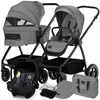 Image de Poussette combinée 3en1 LIONELO Meril - Pack poussette Nacelle Siege auto sac et accessoires - Gris