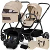 Image de Poussette combinée 3en1 LIONELO Meril - Pack poussette Nacelle Siege auto sac et accessoires - Beige