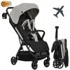 Image de Poussette ultra-compacte LIONELO Julie Air - Pliage automatique - Compatible avion - Jusquà 22kg - Canopy UPF 50 - Beige