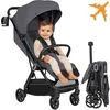 Image de Poussette Ultra-compacte LIONELO Bess - Compatible avion - Léger - Pliage rapide - Jusquà 4 ans - Gris