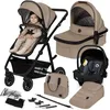 Image de Poussette 3 en 1 LIONELO Amber - Pack poussette canne Nacelle Siege auto sac et accessoires - Beige