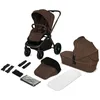 Image de Poussette combinée 2en1 LIONELO Mika Plus - Naissance jusquà 22kg - Pack poussette Duo Nacelle et accessoires - Chocolat