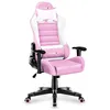 Image de HUZARO Ranger 6.0 Pink Chaise Gaming Fauteuil Gamer de Jeu Ergonomique Hauteur Réglable Pivotant Support Lombaire Inclinable