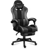 Image de Chaise gaming HUZARO FORCE 4.7 Gris Chaise Bureau Pc Gaming Ergonomique Coussin Lombaire Têtière Réglable Repose-pieds