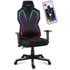 Image de Chaise gaming - Huzaro - Combat 6.2 - Noir RGB - Éclairage LED - Accoudoirs 3D - Inclinable