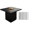 Image de Cheminée avec table et housse de protection noir extérieur résistant aux intempéries jardin & terrasse poêle à gaz