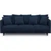 Image de Canapé Droit Fixe 4 Places - Tissu Bleu - Classique - L 212 X P 93 Cm - Constance