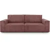 Image de Canapé convertible 3 Places avec coffre en velours côtelé vieux rose - Harper
