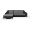 Image de Canapé D'angle Convertible Et Réversible 5 Places Indian - Tissu Gris Clair Et Anthracite