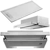 Image de Hotte télescopique encastrable - JANSHOP - 60 cm - INOX - Éclairage LED intégré - 2 modes de fonctionnement
