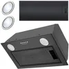 Image de Hotte de cuisine encastrable - JANSHOP - BE-50 - 52 cm - Noire - Éclairage LED - Filtre à graisse 5 couches - 380 m3/h