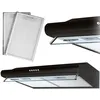 Image de Hotte sous-meuble - BERDSEN - 60 cm - Noir - LED 1x2 W - Filtre 5 couches - 3 vitesses - 205 m³/h - 61 dB