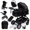 Image de GaGaDumi Florida poussette 3 en 1 set complet avec siège auto -- Poussette combinée - pneus pleins - Sac à langer Noir / Noir