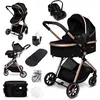Image de GaGaDumi SoHo poussette combinée 3-en-1 i-Size nacelle & siège auto ultra légère 7 kg certifiée TÜV avec accessoires Noir