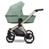 Image de Poussette Kunert Brav 2in1 Br-05 Mint Compacte Évolutive Naissance-15kg Pliable Inclinable Cadre Champagne Multicolor