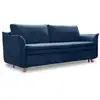 Image de Charming Charlie canapé convertible slim velours, bleu marine Charming Charlie