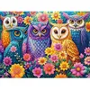 Image de Puzzle 3000 pièces : Rencontre des hiboux fleuris