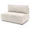Image de Bobochic chauffeuse 2 places sans accoudoir pour canapé modulable nihad tissu velours côtelé beige