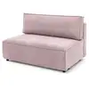 Image de Bobochic chauffeuse 2 places sans accoudoir pour canapé modulable nihad tissu velours côtelé violet