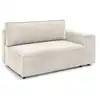 Image de Bobochic chauffeuse 2 places avec accoudoir pour canapé modulable nihad tissu velours côtelé beige angle droit NIHAD
