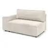 Image de Bobochic chauffeuse 2 places avec accoudoir pour canapé modulable nihad tissu velours côtelé beige angle gauche NIHAD