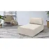 Image de Bobochic méridienne sans accoudoir pour canapé modulable nihad tissu velours côtelé beige