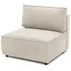 Image de Bobochic chauffeuse 1 place pour canapé modulable nihad tissu velours côtelé beige