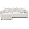Image de Bobochic canapé d'angle réversible convertible coffre envy tissu bouclette doux blanc ENVY