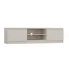 Image de TIVOLI - Meuble TV style moderne beige - 140x40x36cm - 2 niches + 2 portes