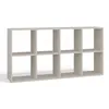 Image de Étagère modulable 8 cubes - MARION - Bibliothèque 8 cases - 147x30x75 cm - Meuble de rangement - Beige