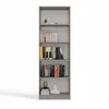 Image de FLORENCE - Bibliothèque 5 étagères - Dimensions 182x60x30 cm - Meuble de rangement livres - Gris