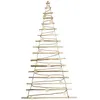 Image de Sapin de Noël - BOGATECO - 205 cm - Fait à la main - Bois de noisetier - Lumières LED 10 m